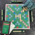 Scrabble Board with Rule book and Tiles